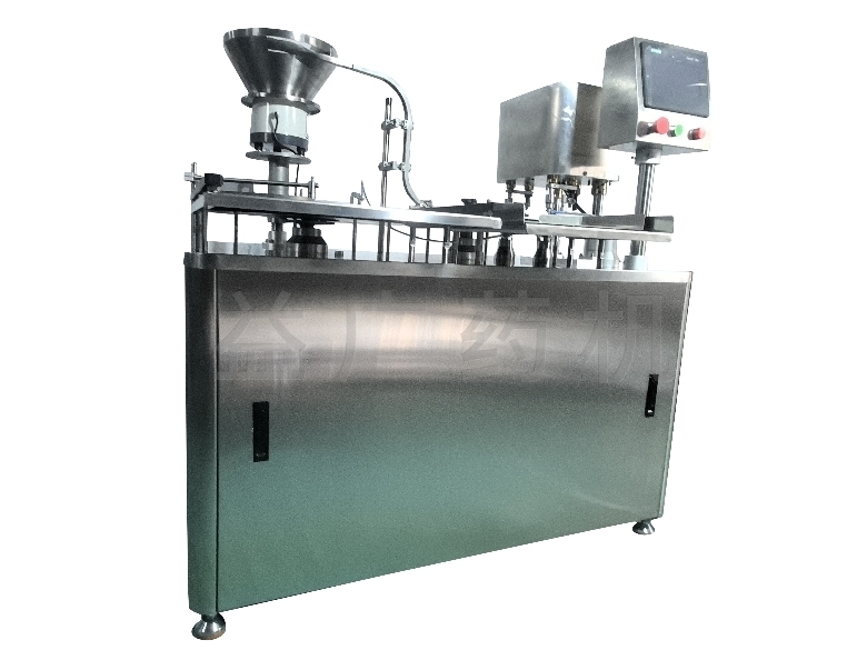 YHZG-60雙頭西林瓶軋蓋機(jī)右視圖 YHZG-60雙頭西林瓶軋蓋機(jī)右視圖